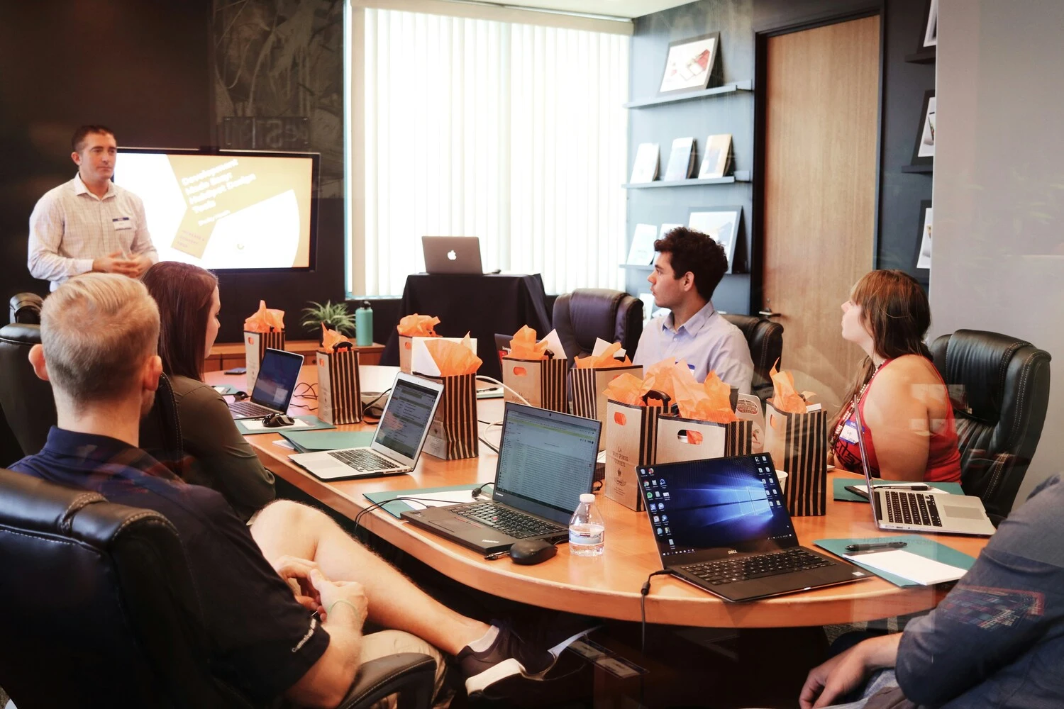 Business website on multiple screens