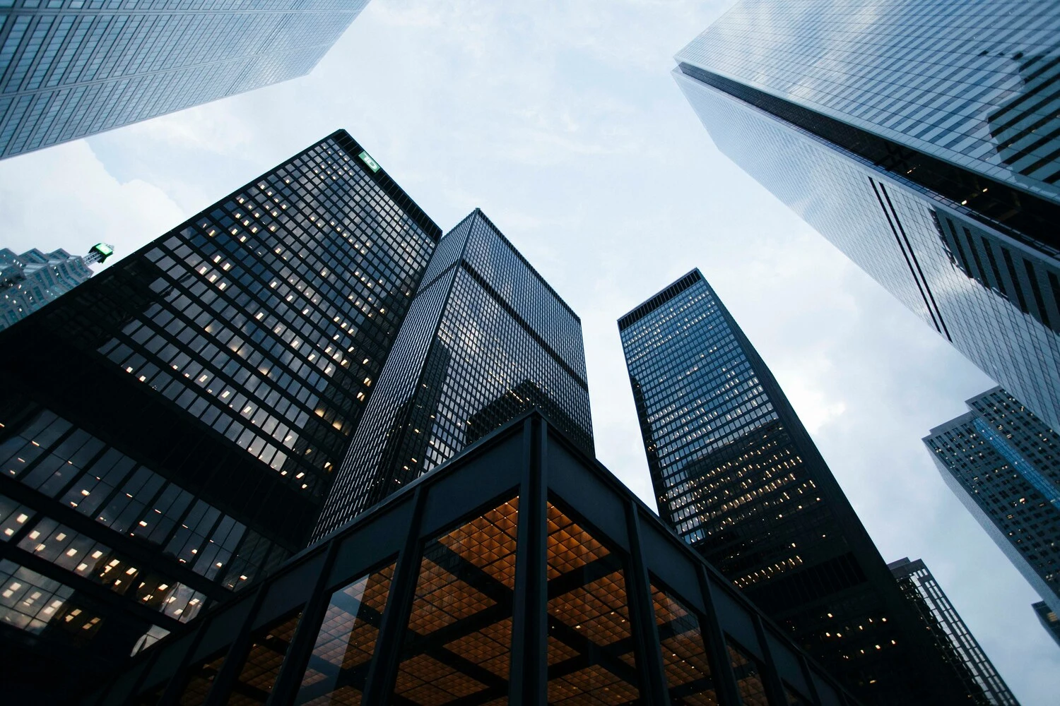 Modern glass office building